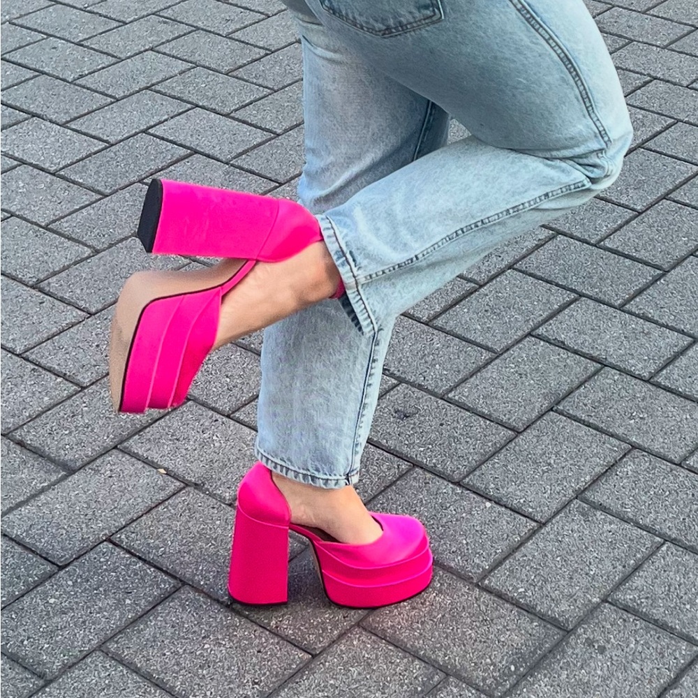 Pink charlize steve madden heels